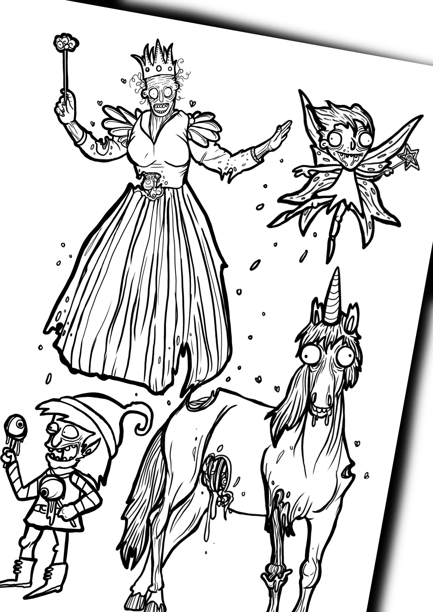 Zombies Colouring Book - A5 - Perfect for rucksack or Stocking