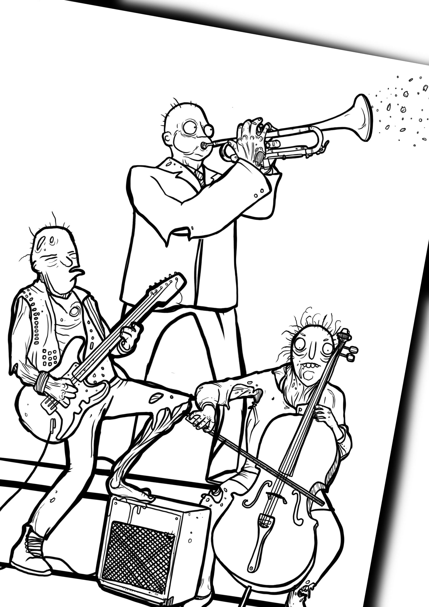 Zombies Colouring Book - A5 - Perfect for rucksack or Stocking