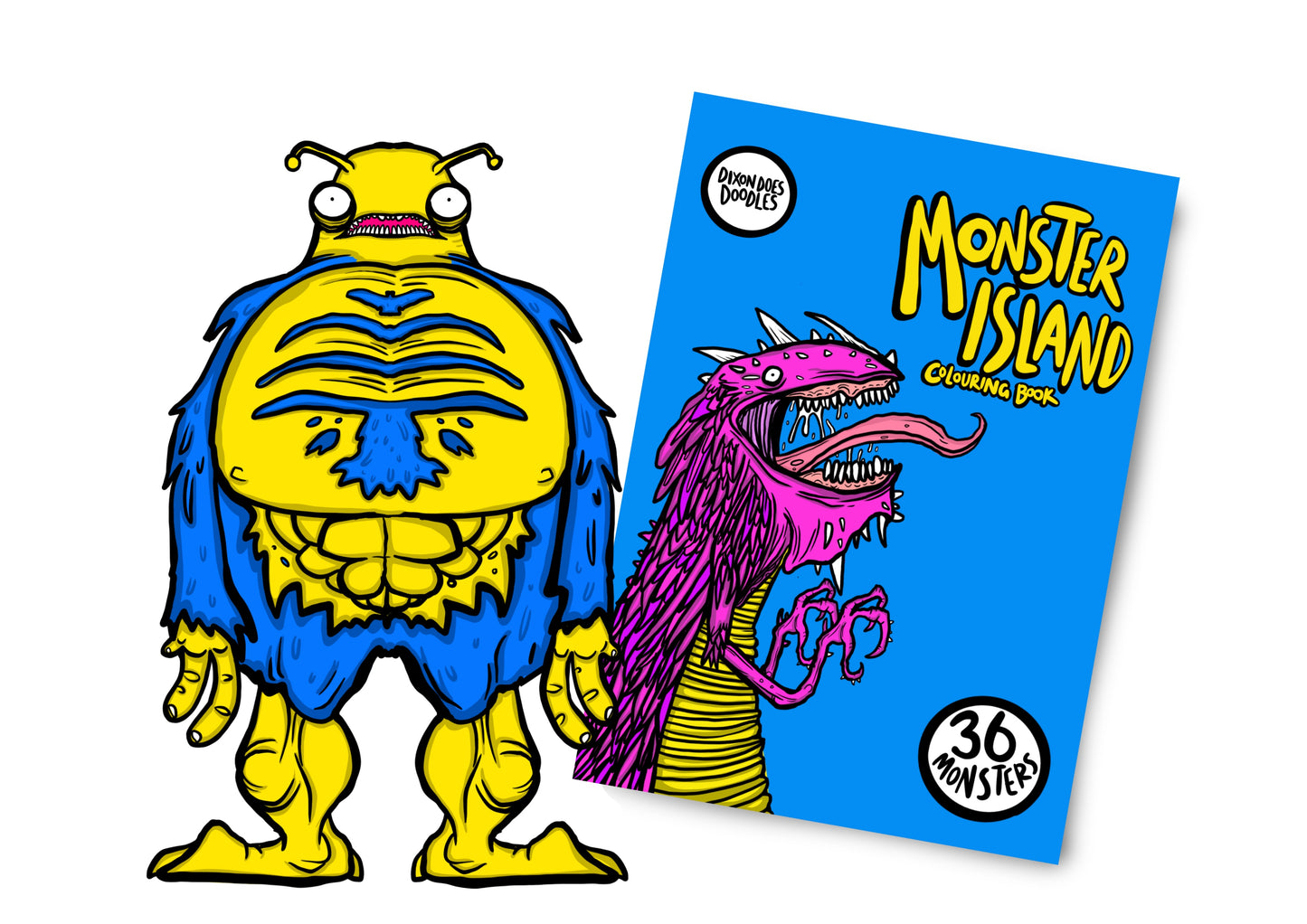 Monster Island Colouring Book - A5 - Perfect for rucksack or Stocking