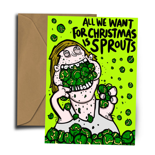 All We want is Sprouts - Christmas Card