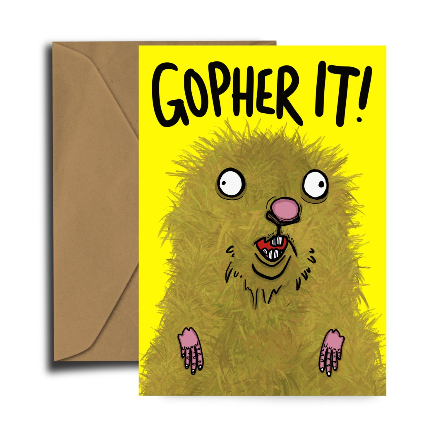 Gopher It! Go For It! - Good Luck Card