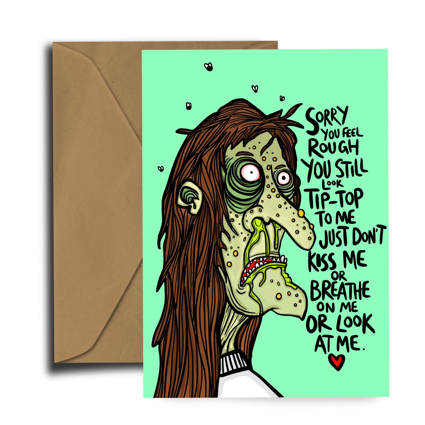 Sorry You Are Ill - Get Well Soon Card - Greeting Card