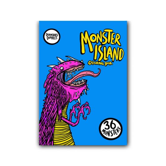 Monster Island Colouring Book - A5 - Perfect for rucksack or Stocking