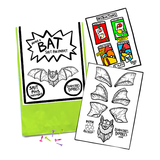 Bat Split Pin Puppet Craft Pack