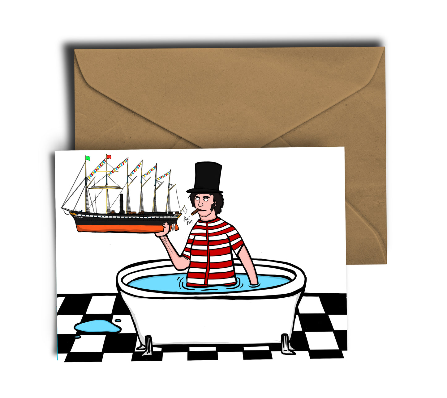 Brunel in Bath - Bristol Landmark - Greeting Card - Free UK Postage