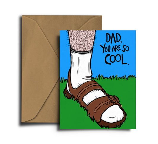 Dad You Are So Cool! Fathers Day - Greeting Card - Free UK Postage