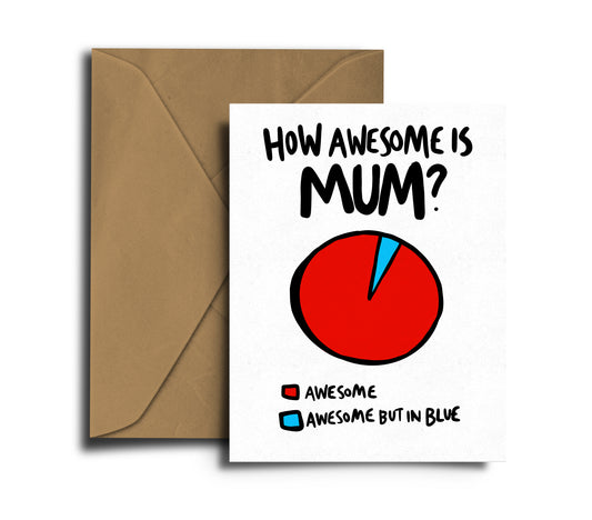 Awesome Mum! Greeting Card - Free UK Postage