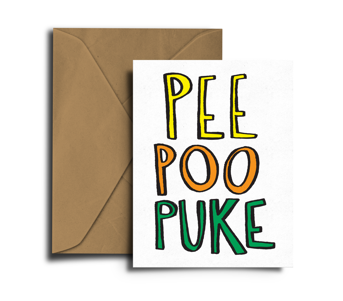 Pee Poo Puke - New Baby Card - Greeting Card