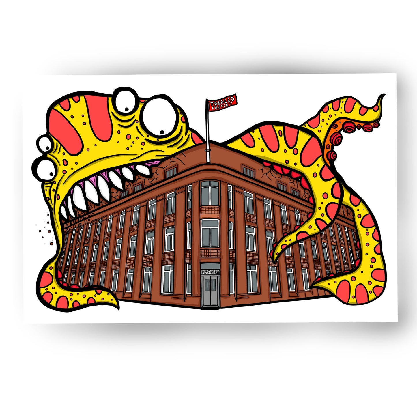 Monster vs Tobacco factory Art Print