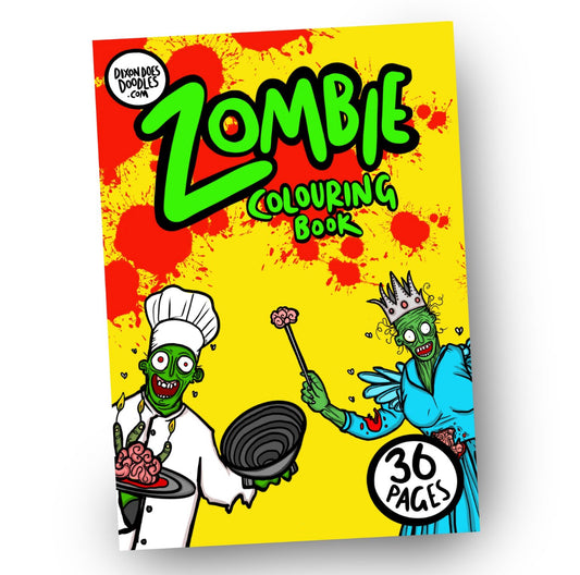 Zombies Colouring Book - A5 - Perfect for rucksack or Stocking