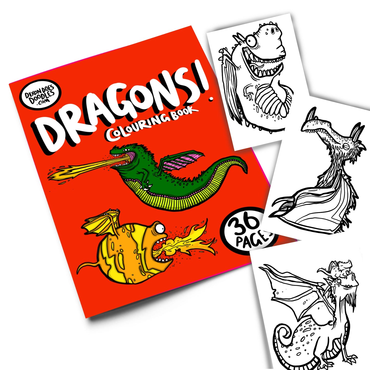 Dragons! Colouring Book - PRE ORDER! Free Sticker and Card!
