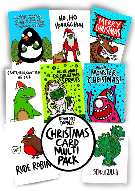 Christmas Card Multipack - 8 Awesome Christmas Cards