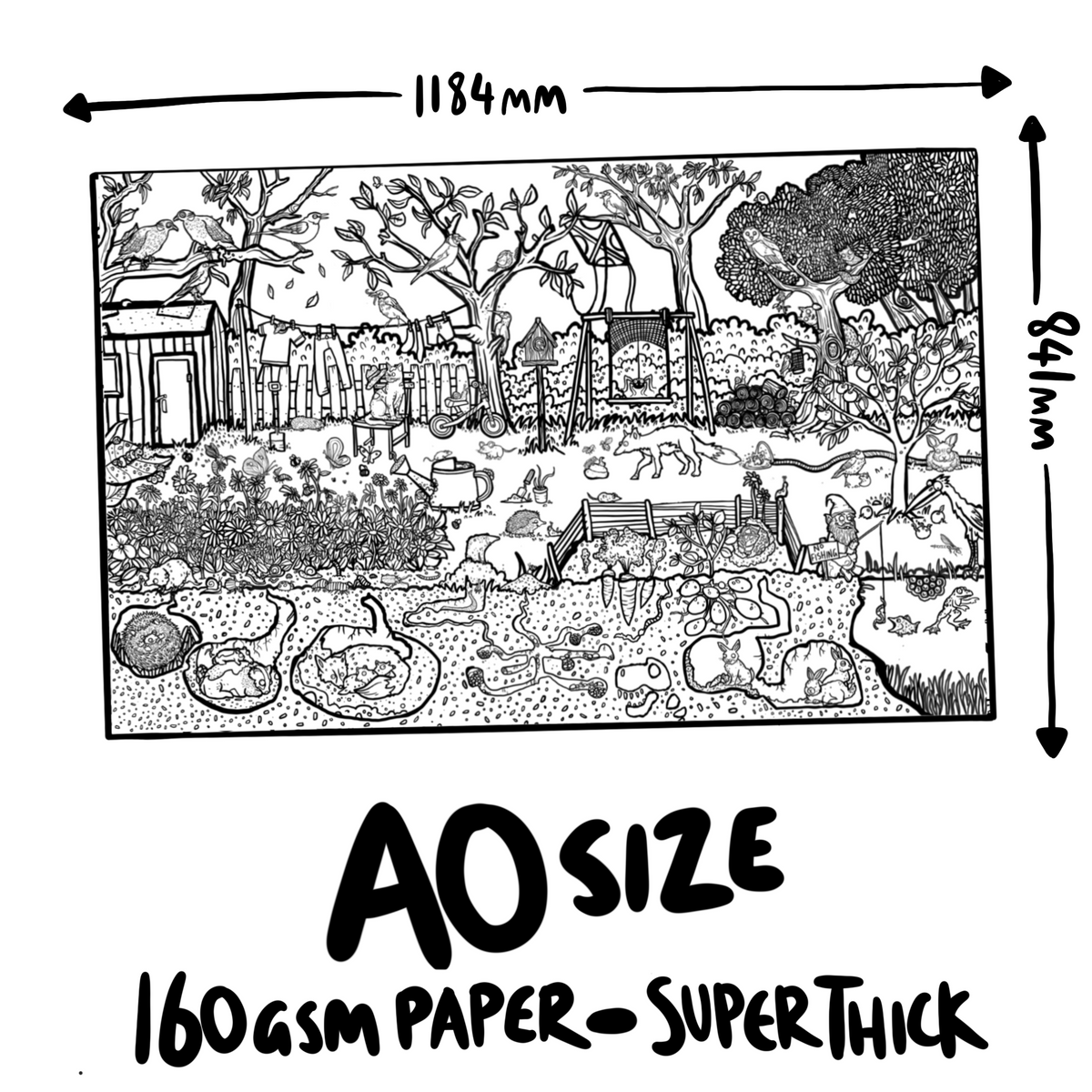 Garden! Giant Colouring Poster Pre-ORDER