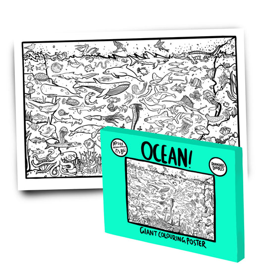 Ocean! Giant Colouring Poster - Free UK Postage