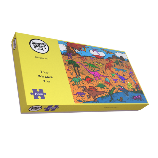 Personalised Jigsaw - Dinosaurs! - Pop a message on the box!