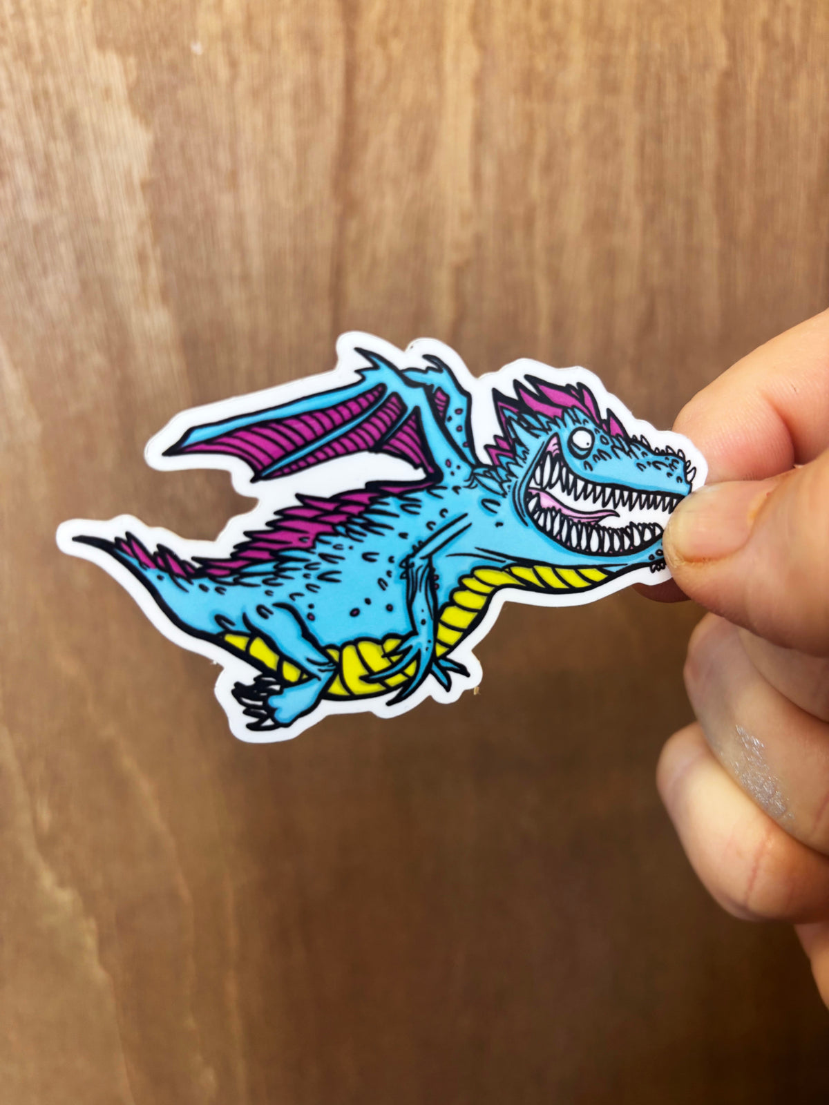 T-Rex On A Bike Vinyl Sticker