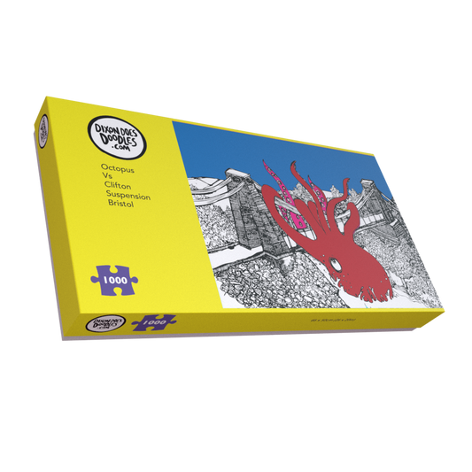 Personalised Jigsaw - Octopus Vs Clifton Suspension Bridge Jigsaw - Bristol -  Pop a message on the box!