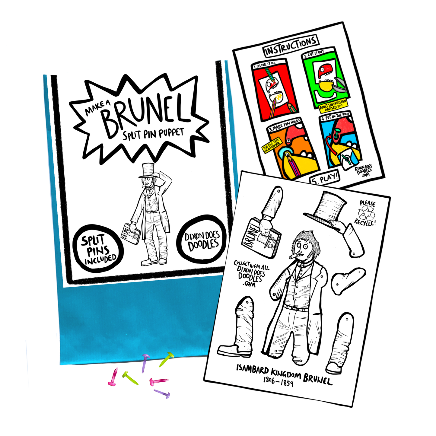 Brunel Split Pin Puppet Craft Pack