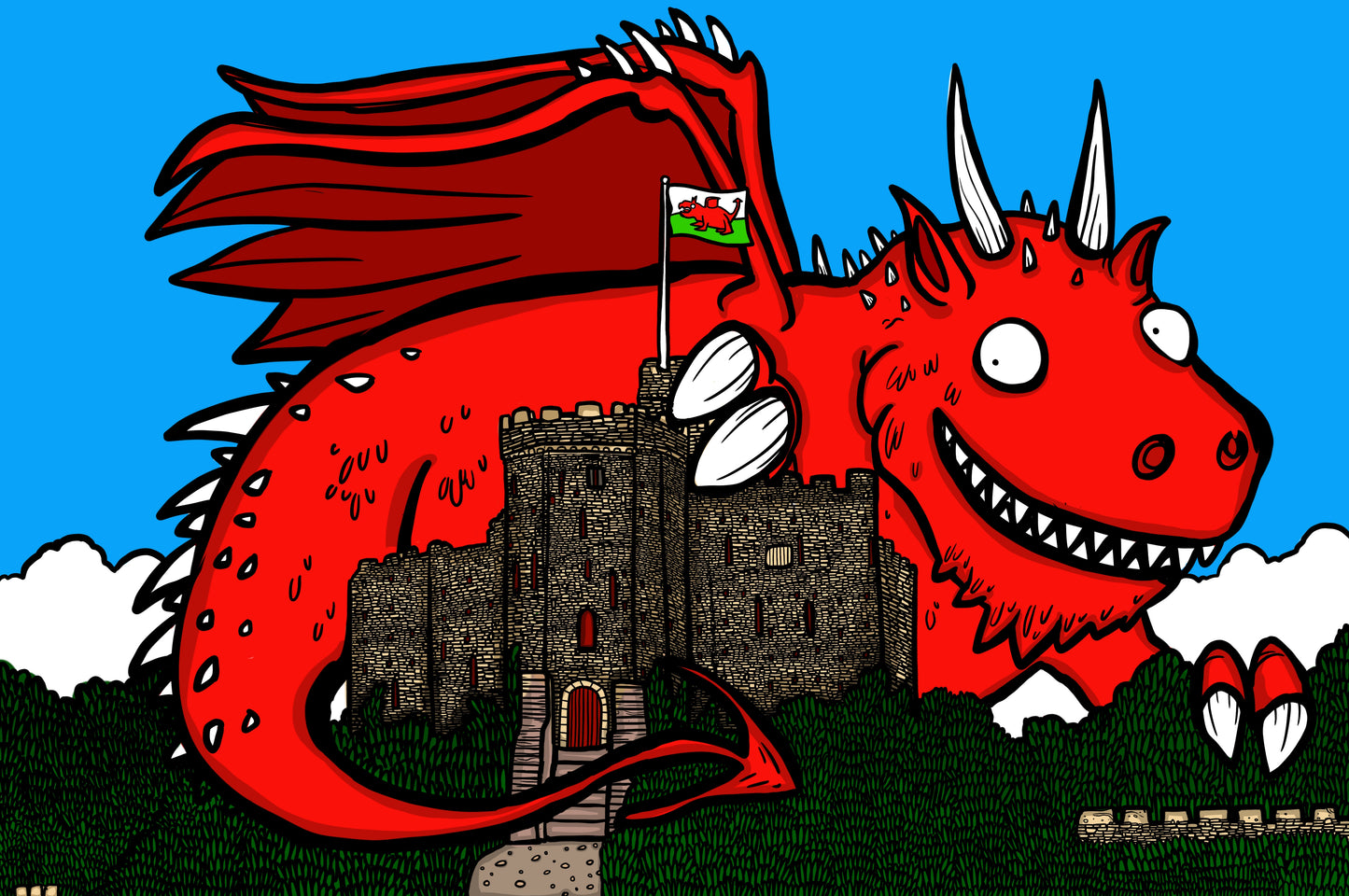 Cardiff Castle and Dragon