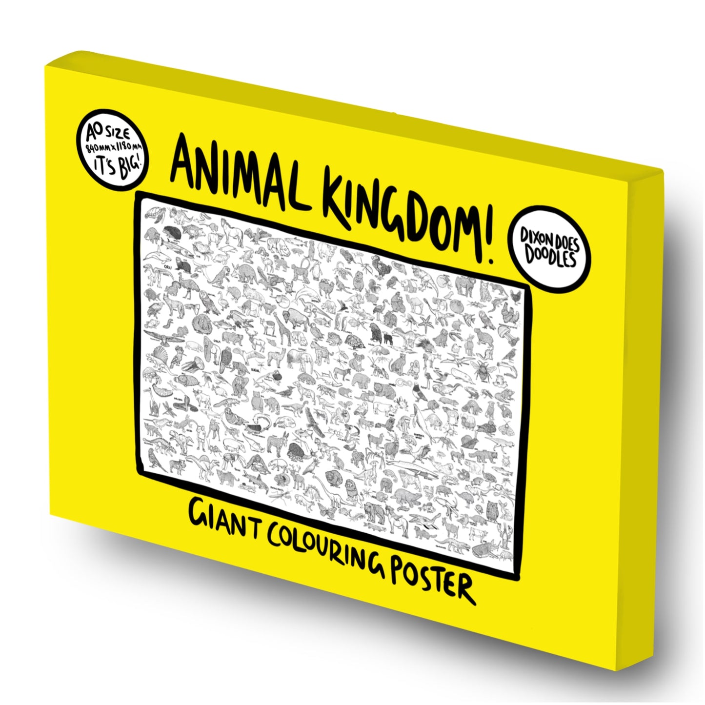 The Animal Kingdom Colouring Poster Free UK postage