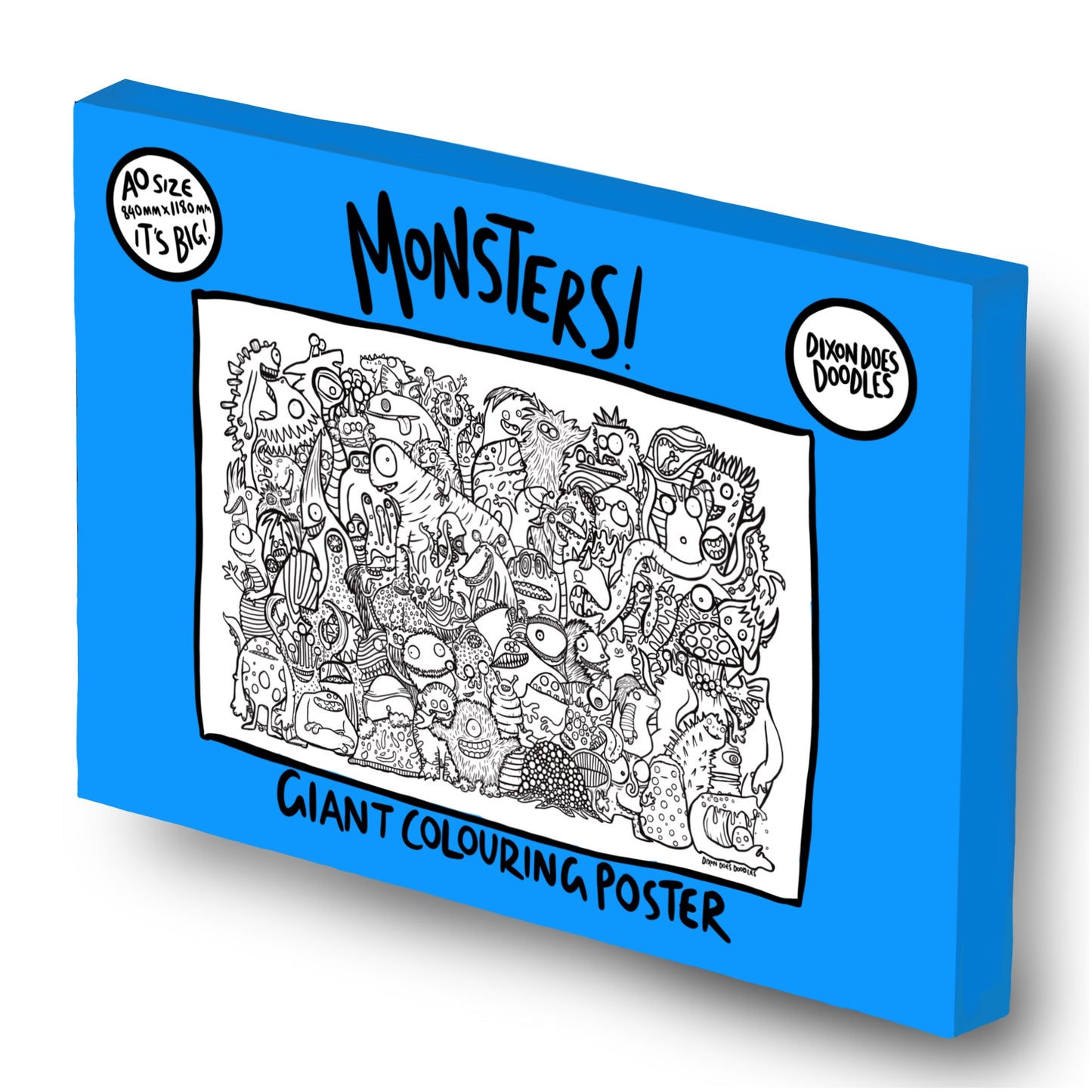 Monsters! Giant Colouring Poster Free UK Postage