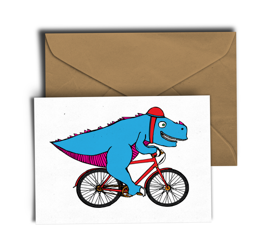 Tyrannosaurus Rex Riding A Bike!